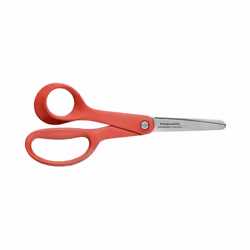 Fiskars Classic, Enfant, Découpe droite, Unique, Rouge, Argent, Métal, Pour gaucher