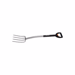 Description générale La fourche à bêcher télescopique FISKARS SmartFit est un outil essentiel pour le jardinage. Sa conception ergonomique et sa longueur ajustable (105-125 cm) permettent un travail confortable et sans effort. Idéale pour retourner et ameublir les sols durs et caillouteux