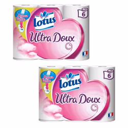 Lotus Ultra Doux Papier Hygiénique Aquatube - Lot de 2 x 6 Rouleaux