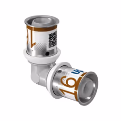 Coude pour tube multicouche S-Press PLUS 90° à sertir PPSU ◉ Détails : Matière : PPSU ◉ Type de raccordement : femelle ◉ Angl ...