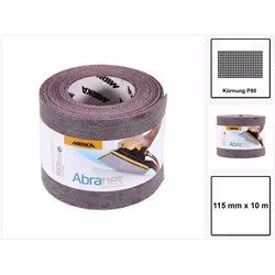 Rouleau de ponçage Mirka Abranet 545BY001803R; 115 mm x 10 m; P80