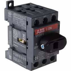 Interrupteurs sectionneurs sans fusible, base 3 pôles et fixation sur rail DIN, axe 6 mm. Gamme professionnelle d'interrupteu ...