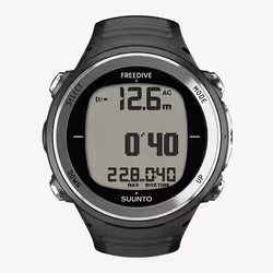 Suunto D4F, Noir, Acier inoxydable, Composite, 100 m, Élastomère, Noir, Minéral