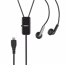 Nokia Headset Stereo HS-82, Avec fil, Appels/Musique, Casque, Noir