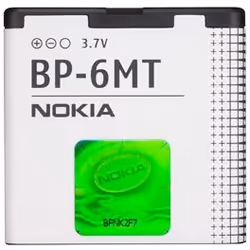 Nokia BP-6MT, Batterie, Blanc, Lithium Polymère (LiPo), 1050 mAh, 3,7 V, Nokia 6720 classic/E51/N81/N81 8GB/N82