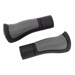 Poignée VTT/VTC - Herrmans - Grip Ergo - Noir/Gris - 120mm - Mixte
