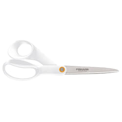 Fiskars F061200487 ciseaux à bouts ronds Ciseaux d'office Découpe droite Acier inoxydable, Blanc