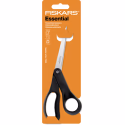 Fiskars 1023817 ciseaux à bouts ronds Universel Découpe droite Noir, Acier inoxydable