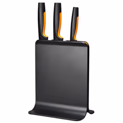 Fiskars Functional Form, Bloc à couteaux, Acier inoxydable, Plastique, Acier inoxydable, Acier inoxydable, Noir, Noir, Orange