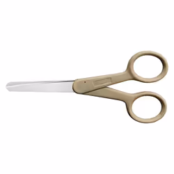 Fiskars 1062546 ciseaux à bouts ronds Ciseaux pour loisirs créatifs, Ciseaux d'office Découpe droite Olive