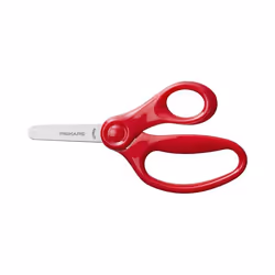 Fiskars 1064071, Enfant, Découpe droite, Unique, Rouge, Ciseaux pour loisirs créatifs, Pointes émoussées