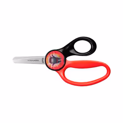 Fiskars 1064075, Enfant, Découpe droite, Unique, Noir, Rouge, Acier inoxydable, Ciseaux pour loisirs créatifs, Pointes émouss ...