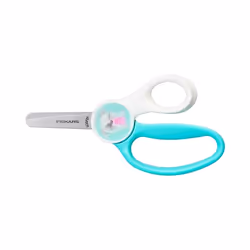 Fiskars 1064076, Enfant, Découpe droite, Unique, Acier inoxydable, Turquoise, Blanc, Ciseaux pour loisirs créatifs, Pour droi ...