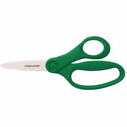 Ciseaux pour enfants droitiers couleur : vert lames en acier inoxydable poignée ergonomique pour les enfants à partir de 8 an ...