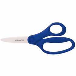 Ciseaux pour enfants droitiers couleur : bleu lames en acier inoxydable poignée ergonomique pour les enfants à partir de 8 an ...