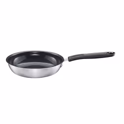 Fiskars 1072249, Rond, Poêle à frire Gourmet, Acier inoxydable, Vitrocéramique, 270 °C, Acier inoxydable