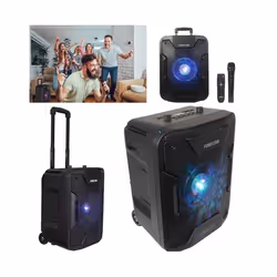 Enceinte Sono Portable - PRO - Party Karaoke - Bluetooth - 200W - Micro Sans Fil