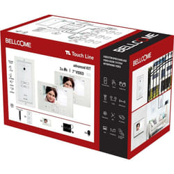 Interphone vidéo Bellcome Advanced 7' Video-Kit 2 Familie filaire Set complet 14 pièces blanc Y761522
