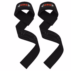 Sangles de levage NRG Fitness - Noir - Deluxe avec grip supplémentaire