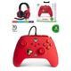 Manette et casque gamer - XBOX - ROUGE EDITION - Haut-parleurs 50 mm - Design tendance - Rétro-éclairage LED
