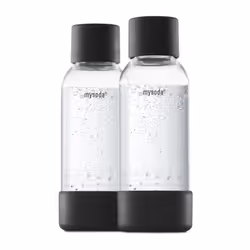 My Soda 2pb905f-B - Packung Mit 2 Schwarzen Pet- Und 0,5-L-Biokompositflaschen