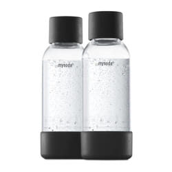 My Soda 2pb905f-B - Packung Mit 2 Schwarzen Pet- Und 0,5-L-Biokompositflaschen