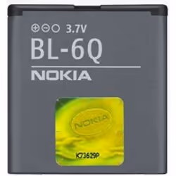 Nokia BL-6Q, Batterie, Gris, Lithium Polymère (LiPo), 970 mAh, 3,7 V, Nokia 6700 classic