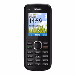 Nokia C1-02, Barre, SIM unique, 4,57 cm (1.8"), 128 x 160 pixels, Bluetooth, Noir
