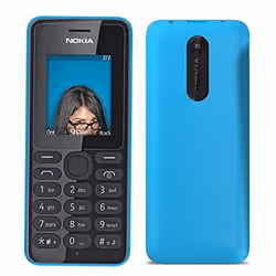 Nokia 108, Barre, Double SIM, 4,57 cm (1.8"), 0,3 MP, 950 mAh, Cyan