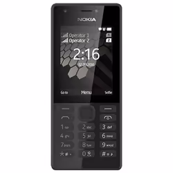 Nokia 216, Barre, Double SIM, 6,1 cm (2.4"), 0,3 MP, 1020 mAh, Noir