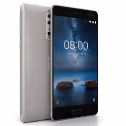 Nokia 8, 13,5 cm (5.3"), 4 Go, 64 Go, 13 MP, Android 7.1.1, Argent