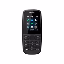 Nokia 105, Barre, Double SIM, 4,5 cm (1.77"), 120 x 160 pixels, 800 mAh, Noir