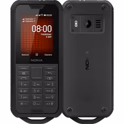 Nokia 800 Tough, 6,1 cm (2.4"), 0,5 Go, 4 Go, 2 MP, KaiOS, Noir