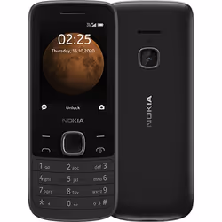 Nokia 225 4G, Barre, Double SIM, 6,1 cm (2.4"), 0,3 MP, 1150 mAh, Noir