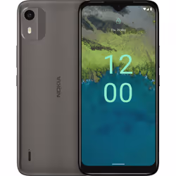 Nokia C C12, 16 cm (6.3"), 2 Go, 64 Go, 8 MP, Android 12 Go edition, Charbon de bois