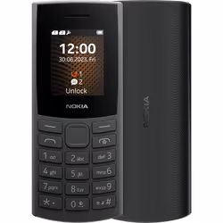 Nokia 105 4G (2023), Barre, Double SIM, 4,57 cm (1.8"), Bluetooth, 1450 mAh, Charbon de bois