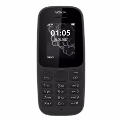 Nokia 105, Barre, 4,57 cm (1.8"), 120 x 160 pixels, 800 mAh, Noir