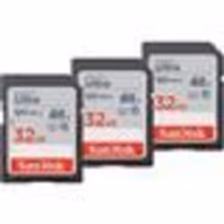 Cartes mémoire SDHC Ultra 32 Go - SanDisk - Lot de 3 - Classe 10 - Vitesse de transfert jusquà 120 Mo/s