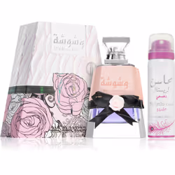 Rendez votre parfum préféré encore plus intense avec le coffret de parfum pour femme Lattafa Washwashah . Outre le parfum lui ...