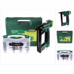 Contenu du paquet: - 1x Prebena 1XR-A16 Agrafeuse pneumatique - 1x Agrafes Prebena A-BOX 9.000 - 1x Coffret de transport - 1x ...