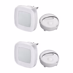 Sonnette de Porte Carillon Sans Fil Électrique Etanche à 300 Mètres de Portée (Blanc) Récepteur Secteur