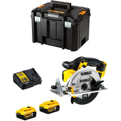 Scie Circulaire Dewalt DCS391P2 (2 x 5,0 Ah DCB115 tstak vi)