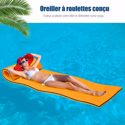 Attributs : 【S’amuser sur l’eau :】Avec sa taille de 210cm x 66cm, notre matelas flottant peut supporter jusqu’à 60kg pour adu ...