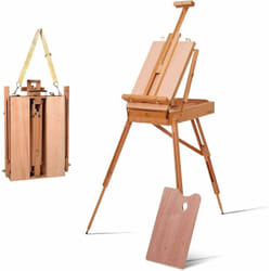 Costway - Chevalet de Peintre sur Pied en Bois Pliable 183CM avec Tiroir et Plateau Support de Toile Réglable à 88cm pour Affichage