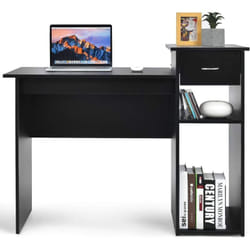 Costway - Bureau Informatique Bureau d'Ordinateur en mdf avec Tiroir et 2 Compartiments de Rangement pour Bureau,Chambre 108 x 39,5 x 82CM