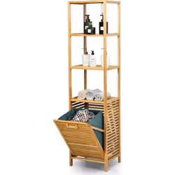 Description générale Ce panier basculant facilite les corvées de lessive grâce à ses étagères sur 3 niveaux, idéales pour ran ...