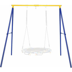 Costway - Portique de Balançoire pour Enfants en Forme de a Charge 250KG avec 2 Méthodes de Fixation Piquets d'Ancrage 194x180x180cm