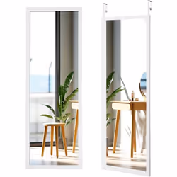 Description générale Ce miroir classique pleine longueur de 120 cm x 37 cm est conçu pour offrir une vue complète, idéale pou ...