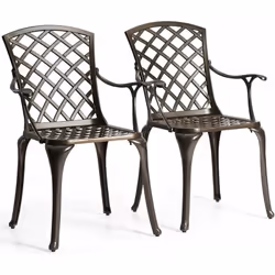 Caractéristiques : Structure durable et solide en aluminium moulé Dossier et assise ajourée Pour un usage en intérieur ou en ...