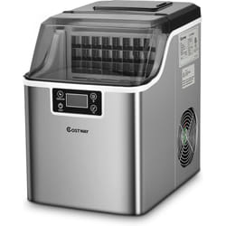 Costway - Machine à Glaçons 18kg/24 h avec Emplacement de Bonbonne Ecran lcd Minuterie Pelle Auto-Nettoyage Réservoir d'Eau 3,2 l